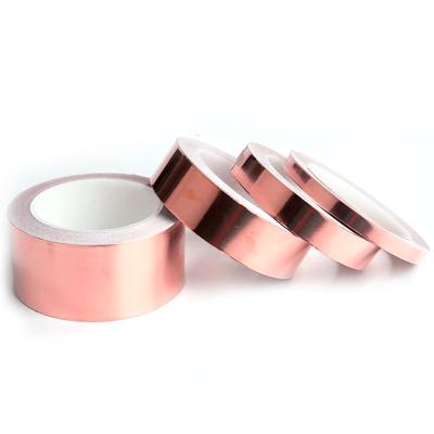 China Waterproof Copper Tape Single Sided Adhesive Sheet Copper Conductive Tapes For Electrical Repairs for sale