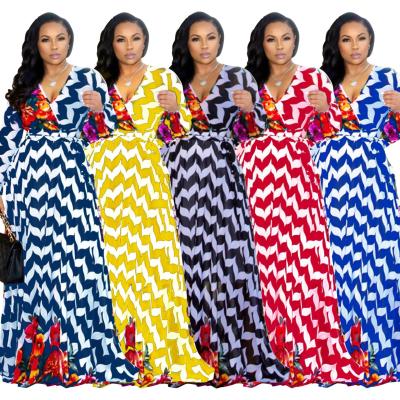 China 2021 Latest Hot Sale Women's Casual Fashion Washable Africa Long Maxi Plus Size Dress for sale