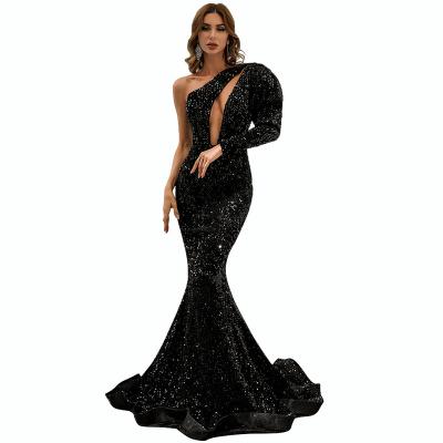 China 2021 Hot Sale Lady Evening Breathable Lace V Dress Women Deep Sleeve Long Prom Dresses Evening Party Dresses Ladies Formal Dresses for sale