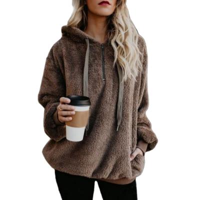 China Amazon Breathable Hot Sale New Design Long Sleeve Solid Color Women Loose Sweatshirt Hoodie for sale