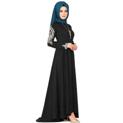 China Ramadan Eid Mubarak Dubai Abaya Turkey Muslim Hijab Dress Solid Color Kaftan Islam Clothing Dress PP1024 for sale