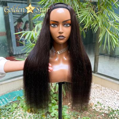 China Tangle Free And Shed Free New GD Style U Part Wigs For Black Women, Glueless No Lace Straight U Part Wig, Raw Hair U Part Peruvian Hair Part Wigs Vendors for sale