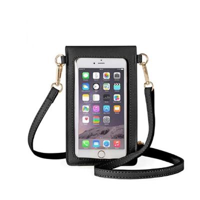 China High Quality Wireless Touchable Phone Bag Touch Screen Phone Leather Bags For Women for sale