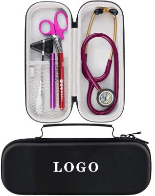 China Custom Made Premium Stethoscope Carrying Nurse Carrying Case Accessories Hard Storage EVA Leather Stethoscope Case for 3M Littmann Box for sale