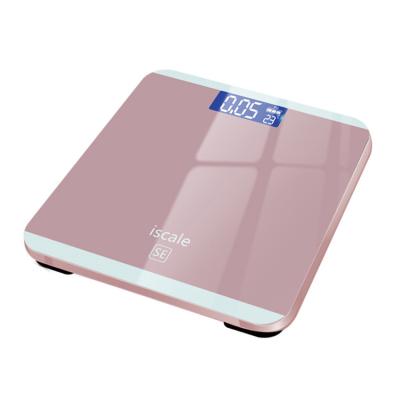 China WITH COVER Household 180Kg 396Lb Digital Electronic Glass Weighing Body Weight Bathroom Scale for sale