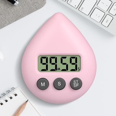 China Sustainable Kitchen Mini Lcd Drop Shape Countdown Custom Electric Digital Timer for sale