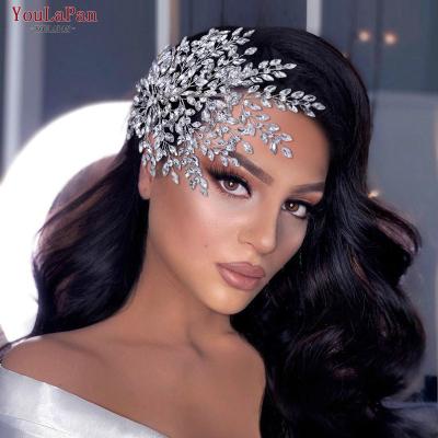 China YouLaPan HP438 Bridal Party Headwear Rhinestone Women Tiaras Girls Hair Pieces Handmade Rhinestone Wedding Hair Accessories for sale