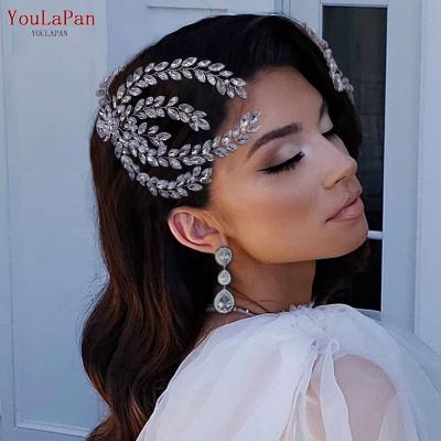 China YouLaPan HP405 Rhinestone Rhinestone Hair Vines Work Women Wedding Popular Elegant Silver Head Headpiece Bridal Headband Tiara for sale