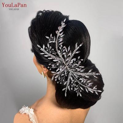 China Fashion YouLaPan Women's Headpiece Side Hairpin Stage Style Headwear Crystal Rhinestone Bridal Hairpin Wedding Headpiece HP287 for sale