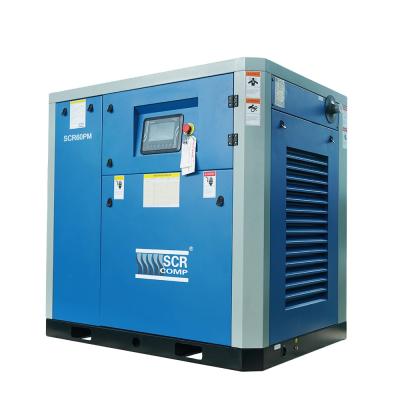 China SCR60PM 45 KW 60 HP Screw Air Compressor Lubricated Commercial Air Compressor for sale