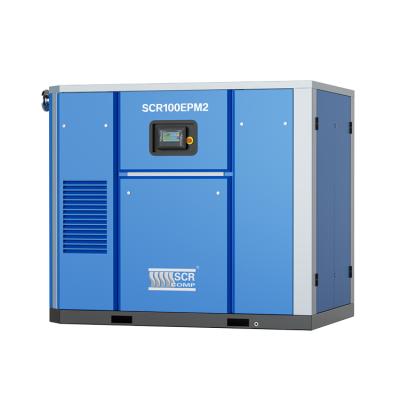 China SCR75EPM2 Lubricated Frequency Inverter Screw Air Compressor 55KW 75HP 11m3/min EPM Compressor for sale