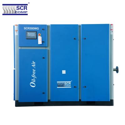 China GHH 220kw 300hp 380v Stationary Oil Free 100% Oil Free Dry-Rid Air Compressor for Food Filling (SCR300WG) for sale