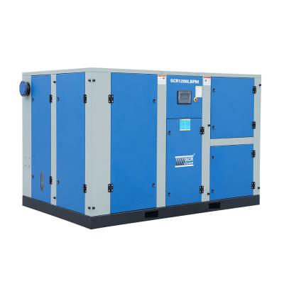 China 1200cfm 4bar 110kw Lubricated Oil Injected Silent Screw Air Compressor for Industrial Equipment (SCR1200LBPM) for sale