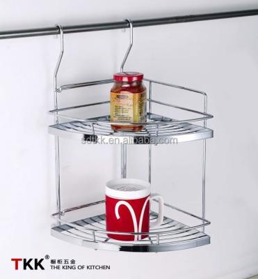 China Sustainable TKK Kitchen Metal Wall Rack, Kitchen Spice Rack for sale