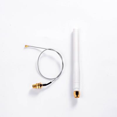 China One Set of Straight White Antenna 380b Duck High Gain Omni Male LoRa/LPWAN Rubber Antenna T18 for sale