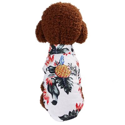 China Stocked Hot Selling Medium Dog Clothes Hawaiian T-shirt Designers Amazon Pet Apparel Spring And Summer Printing Small for sale