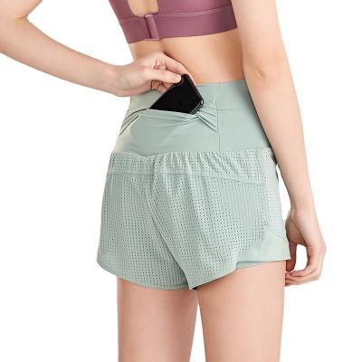 China Soft Fitness Mesh High Waist Shorts Women Fitness Anti-Wrinkle Summer Stretch Tennis Gym Tights for sale