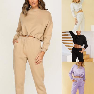 China 2021 Matching Set Autumn Winter Tracksuit Sweatshirts Two Piece Suit Women Casual Sportswear QUICK DRY Pants for sale