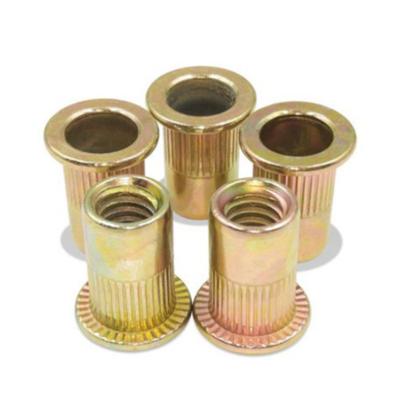 China Retail Industry Flat Head Threaded Rivetnut Insert Nutsert Rivet Nut For Aluminum Furniture Hardware for sale