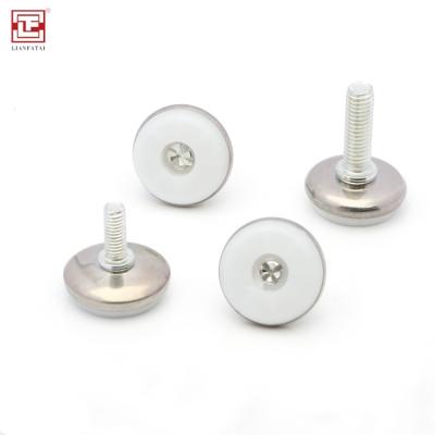 China Traditional Diamond Shaped Plastic Iron Screw Feet Material Adjustable Sliding Chair Screw Legs for sale