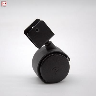 China Most Product Plastic Wheel Furniture Office Chair Caster With Stopper Pin Plated PP Material for sale