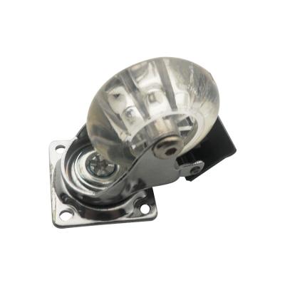 China 2 inch transparent transparent caster wheel for supermarket for sale