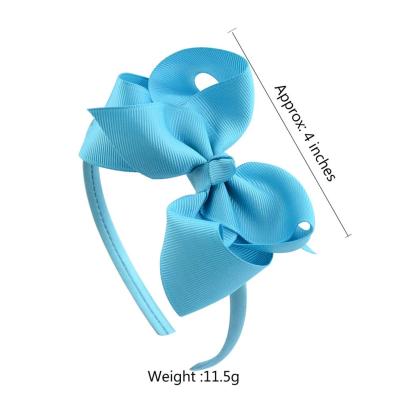 China American and European style customized mix colors grosgrain ribbon bows headbands, fashion hair bows hair band for babies for sale