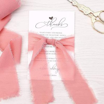 China High tenacity silk ribbon handmade home made chiffon fringe for wedding, chiffon rough edge ribbon, chiffon ribbon edge for sale