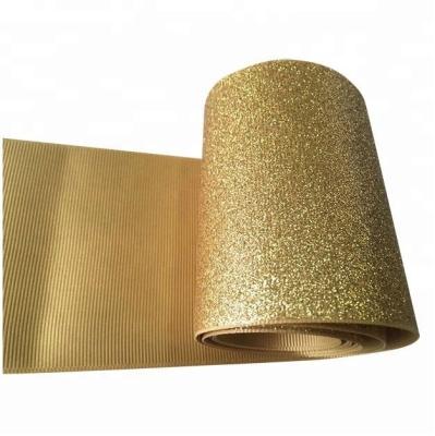 China Double Face Newcomer 3 Inch Sparkle Printed Glitter Grosgrain Ribbon for sale