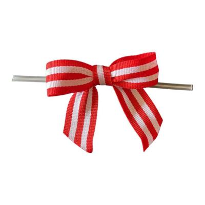 China 3 inch floral Christmas Halloween, daily 3 inch pre tied satin bows, mini gift wrap bows for sale