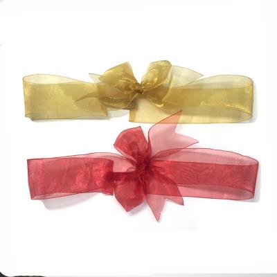 China Floral Customized Organza Ribbon Bows For Presents Packing , Bows For Decoration for sale