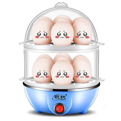 China Outdoor Household Mini Egg Cooker Machine Electric Double Layer Portable Automatic Egg Cooker Fast Boiler for sale