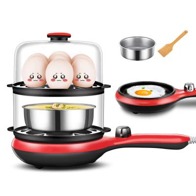 China Outdoor Multifunctional Frying Pan 2 in 1 Boiler and Fryer Fried Omelette Pancake Steak Frying Electric Nonstick Pan Eggs Boiler Egg Cooker for sale