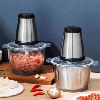 China 2021 Safe Operation Household Manual Electric Homemade Food Chopper 2L Mini Stainless Steel Commercial Industrial Chopper and Slicers Parts Chopper for sale