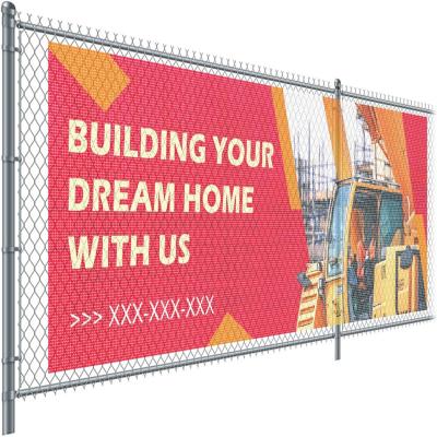 China Wind-resistant Factory price scrolling flex advertising fence hang vinyl mesh banner with optional pvc vinyl for sale