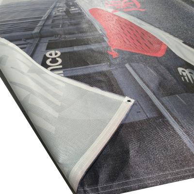 China Wind-resistant Custom printing big format transparent vinyl pvc advertising mesh banner signs for sale