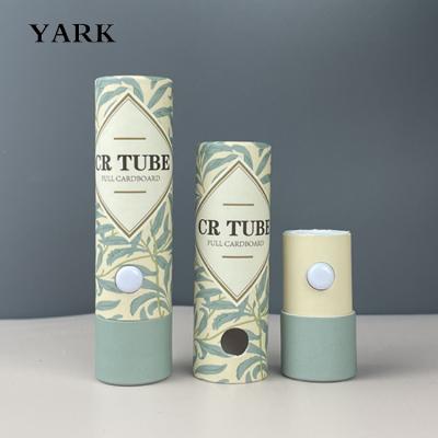 China Recycled Materials Customize 1 Pack Paper Tube Packaging Without EVA Foam Child Resistant Paper Tube Packaging for sale