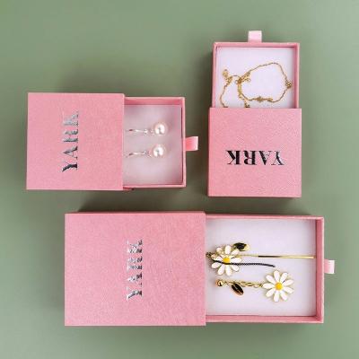 China Recyclable Custom Fashion Paper Gift Box Necklace Earrings Bracelet Pendant Jewelry Boxes Packaging for sale