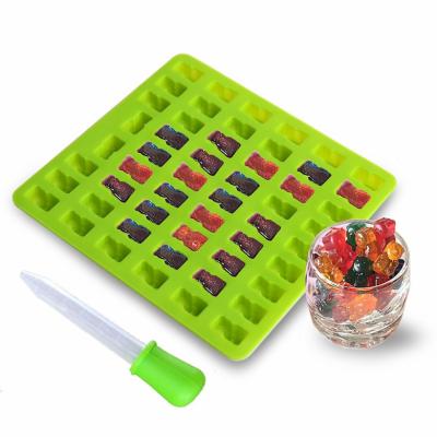 China Sustainable Bear Silicone Chocolate Food Grade Outlet Factory Gummy Candy Mold Non Stick DIY Silicone Candy Molds for sale