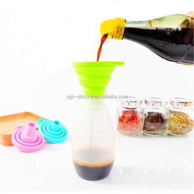 China 100% Food Grade Collapsible Form Funnel Sustainable Silicone Liquid Transfers for sale