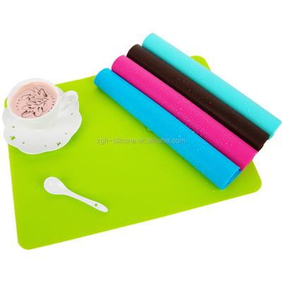 China Custom Non Slip Food Grade Silicon Baby Table Foldable Waterproof Place Mat Sustainable for sale