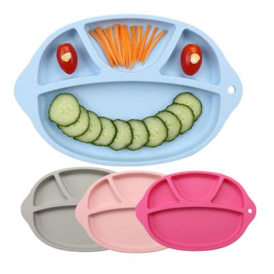 China Silicone Suction Place Mat Dish Food Grade Healthy Baby Viable Wholesale Hot Selling Feeding Tableware for sale