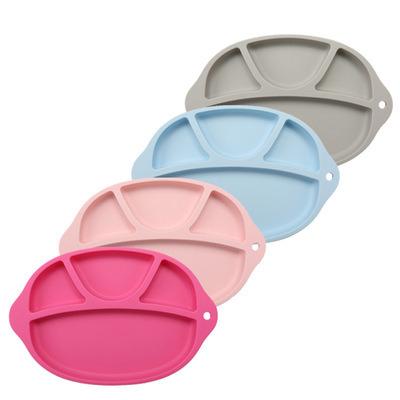 China Baby Silicone Food Grade Dish Feeding Suction Food Bpa One-Piece Feeding Dish Safe Non-slip Free Suction Heat Resistant for sale