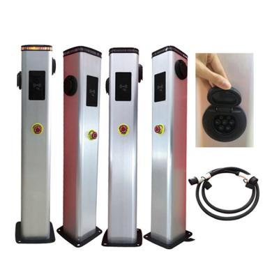 China Electric Vehicle Charging Dual 22kw Type - 2 Outlets OCPP AC EV Charging Station Columns With Electric Locker for sale