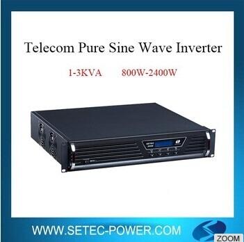 China Telecommunication 3KVA LCD Display 19 Inch Rack Mount Pure Sine Wave 48Vdc To 220Vac Inverter for sale