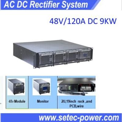 China For Telecom Equipment 19 Inch Rack Mount Telecom AC DC Rectifier 48v 9kw for sale