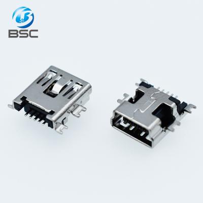 China MINI USB PCB Connector 5 PIN Female Socket Connector Foot For Tail Mobile Phone Data Charging Interface for sale