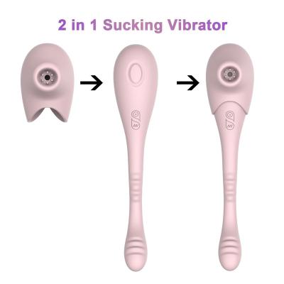 China Strong Vibration Little Pink Lady 2 In Insenting 1 Mega Vibrators Hot Selling Women Private Label Magic Wand Vibrating and Sucking Toy Clit Suck Clit for sale