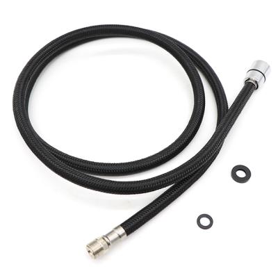 China Free Moving Retractable Black Nylon Braided Shower Hose for sale