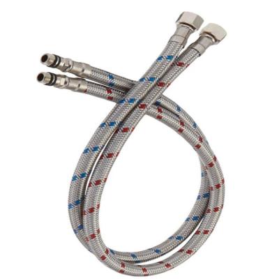 China Red or Blue Flexible Hose Connector Faucet Pipe Tubing Wire Bathroom Conduit for sale